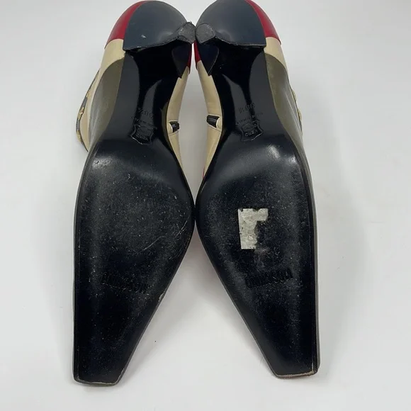 Moschino Red White Blue Stars & Stripes Ankle Boots - Picture 9 of 15